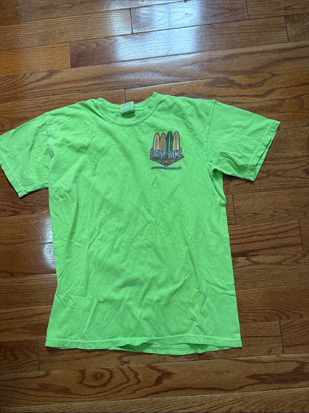 Neon Green Surf Graphic Short-Sleeve Tee -
